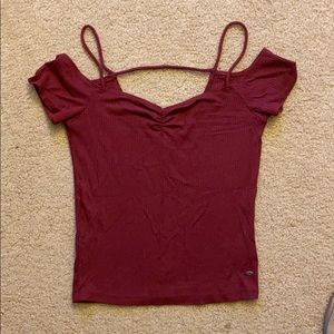 Maroon crop top